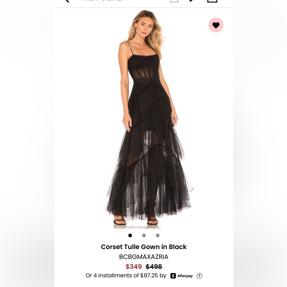 Corset Tulle Gown in Black, New Years Eve Formal Dress, NYE